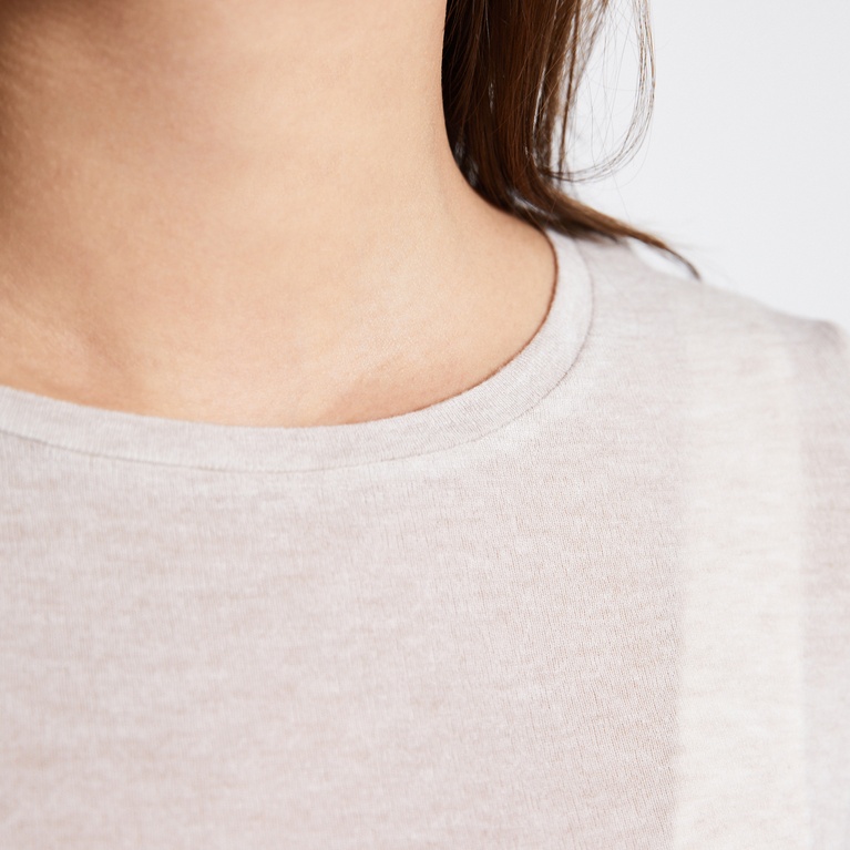 Sheer long-sleeve top "Zinna" Beige